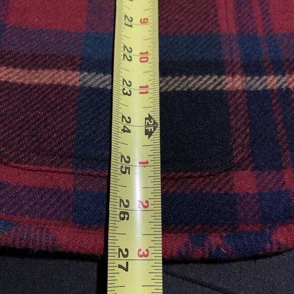 VINTAGE LIZ WEAR WOMENS RED PLAID WOOL MOHAIR RANCHER VEST COAT SIZE MEDIUM - Picture 7 of 13